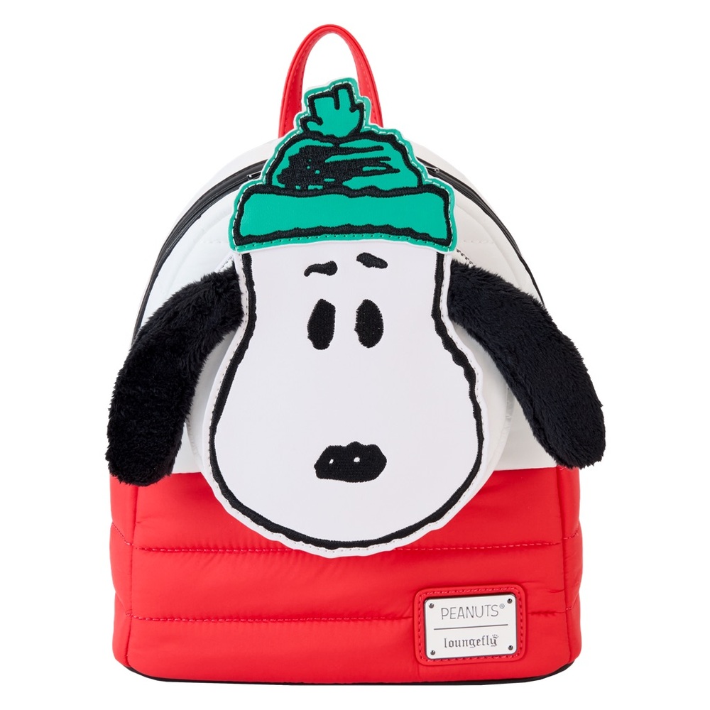 Loungefly Snoopy Backpack with Red and Green Accents